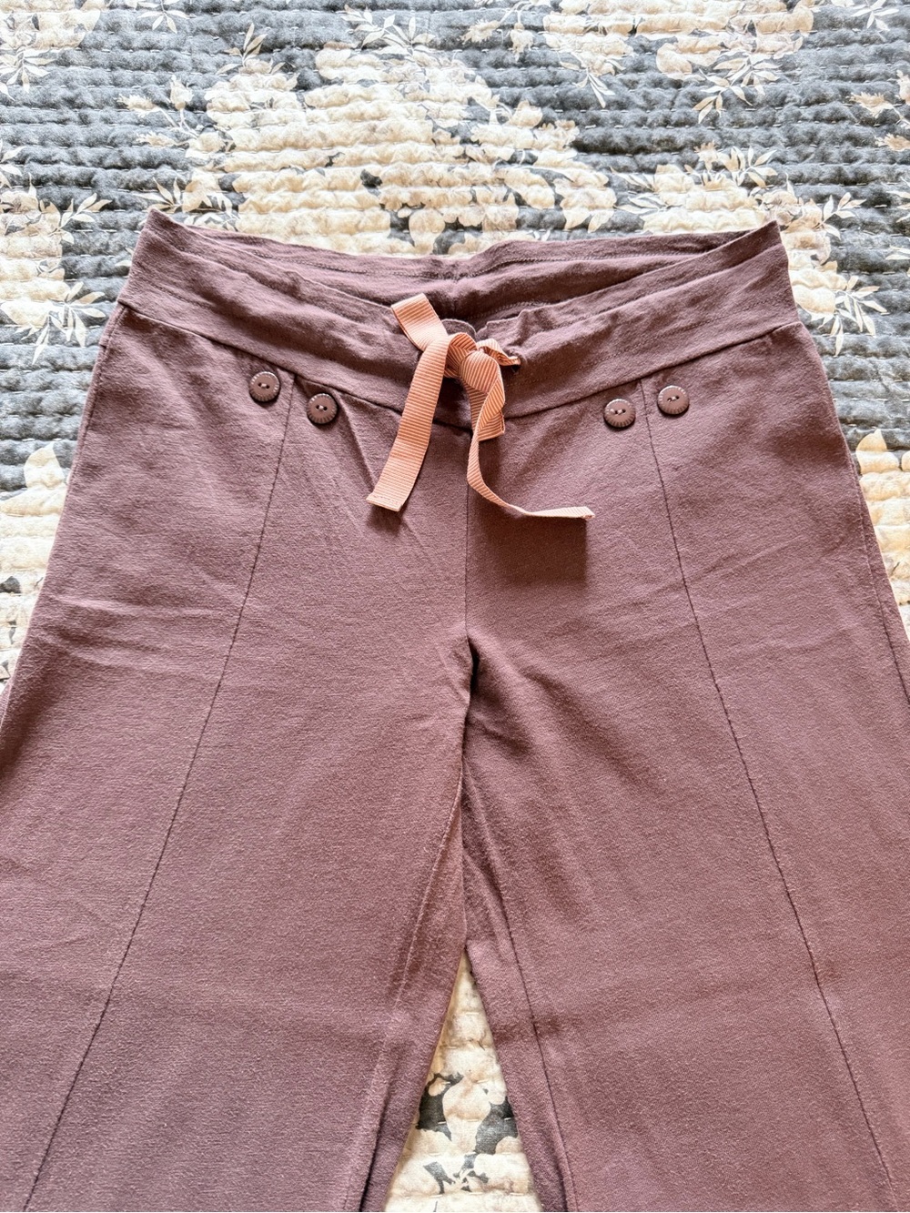 Wide Leg Drawstring Pants in Mauve - Women
